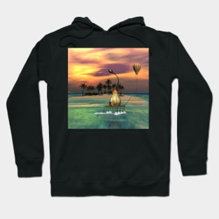 Sunset over the island Hoodie